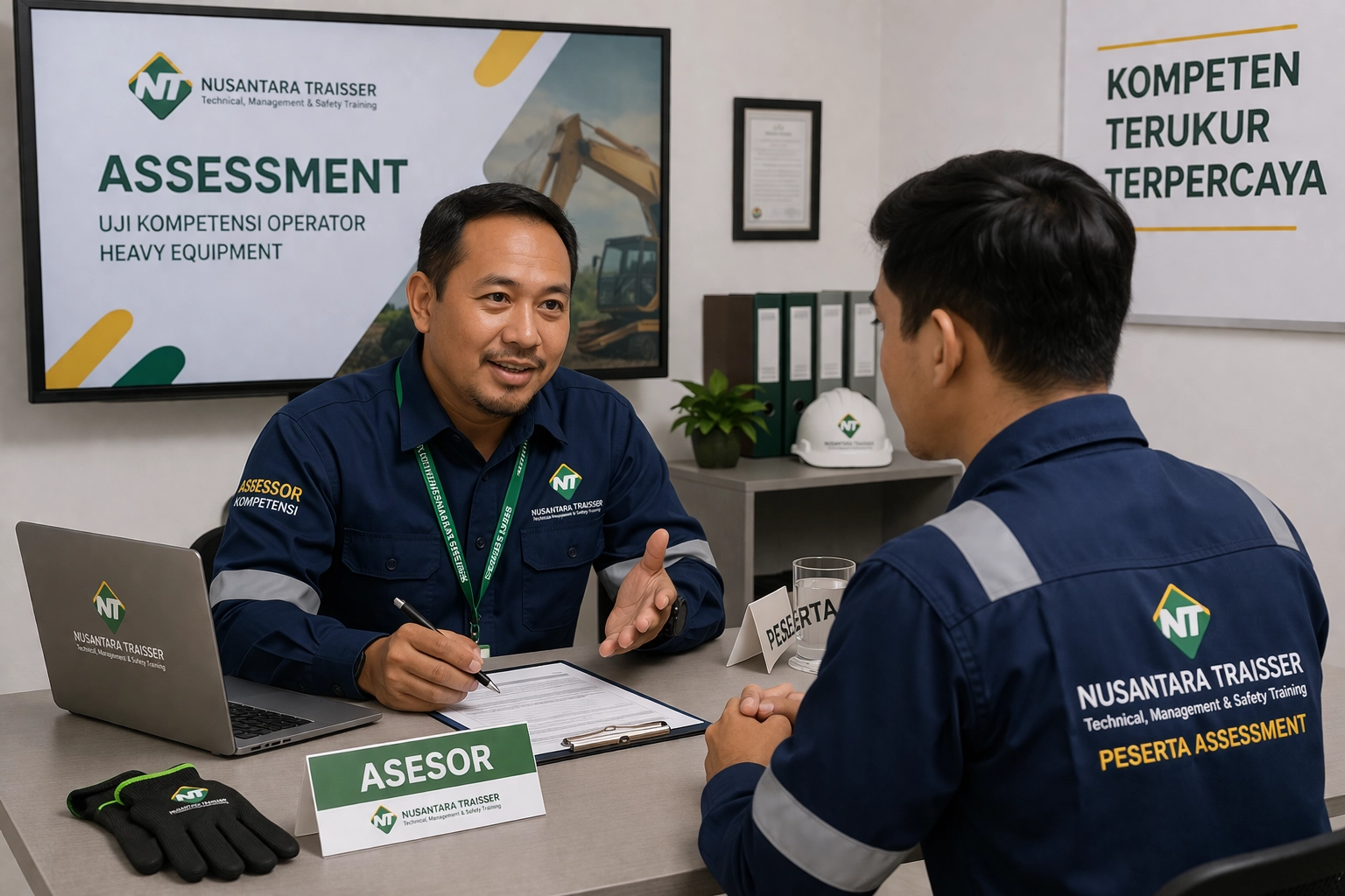 Proses assessment kompetensi melalui interview dan diskusi